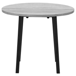 Ens salle à manger - 3mcx, dessus gris, métal noir