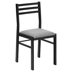 Ens salle à manger - 3mcx, dessus gris, métal noir