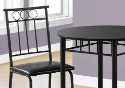 Ens salle a manger - 3pcs / dessus et metal noir - Monarch