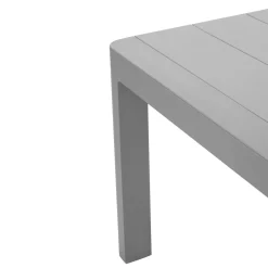 Ensemble à dîner d’extérieur en résine avec 1 table rectangulaire et 6 chaises empilables - gris