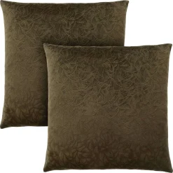 Ensemble de 2 coussins décoratifs en velours 18"