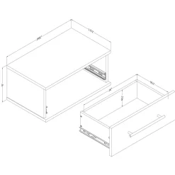 Ensemble de 2 tables de chevet flottantes - South Shore