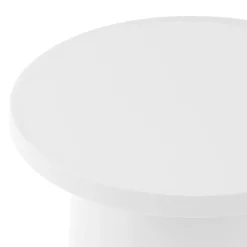 Ensemble de conversation d’extérieur en résine avec 1 table d’appoint et 2 sièges empilables - blanc