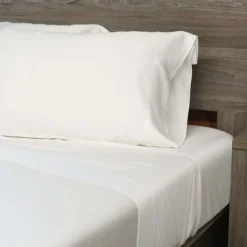 Ensemble de draps 2 simple XL en bambou - blanc