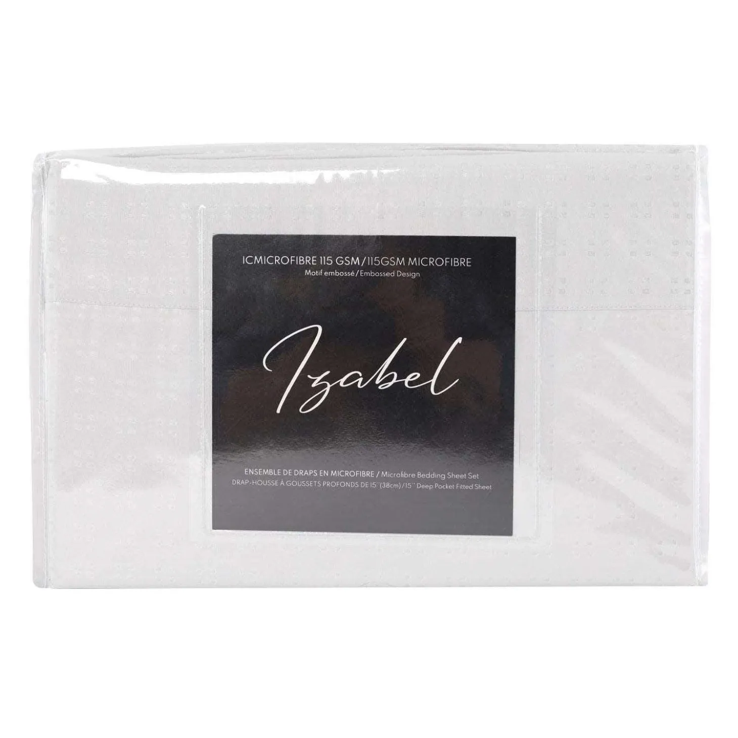 Ensemble de draps double en microfibre - blanc