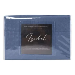 Ensemble de draps double en microfibre - bleu