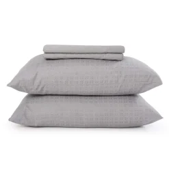 Ensemble de draps king en microfibre - gris ciment