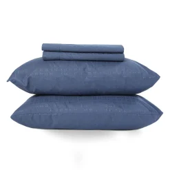 Ensemble de draps king en microfibre - bleu