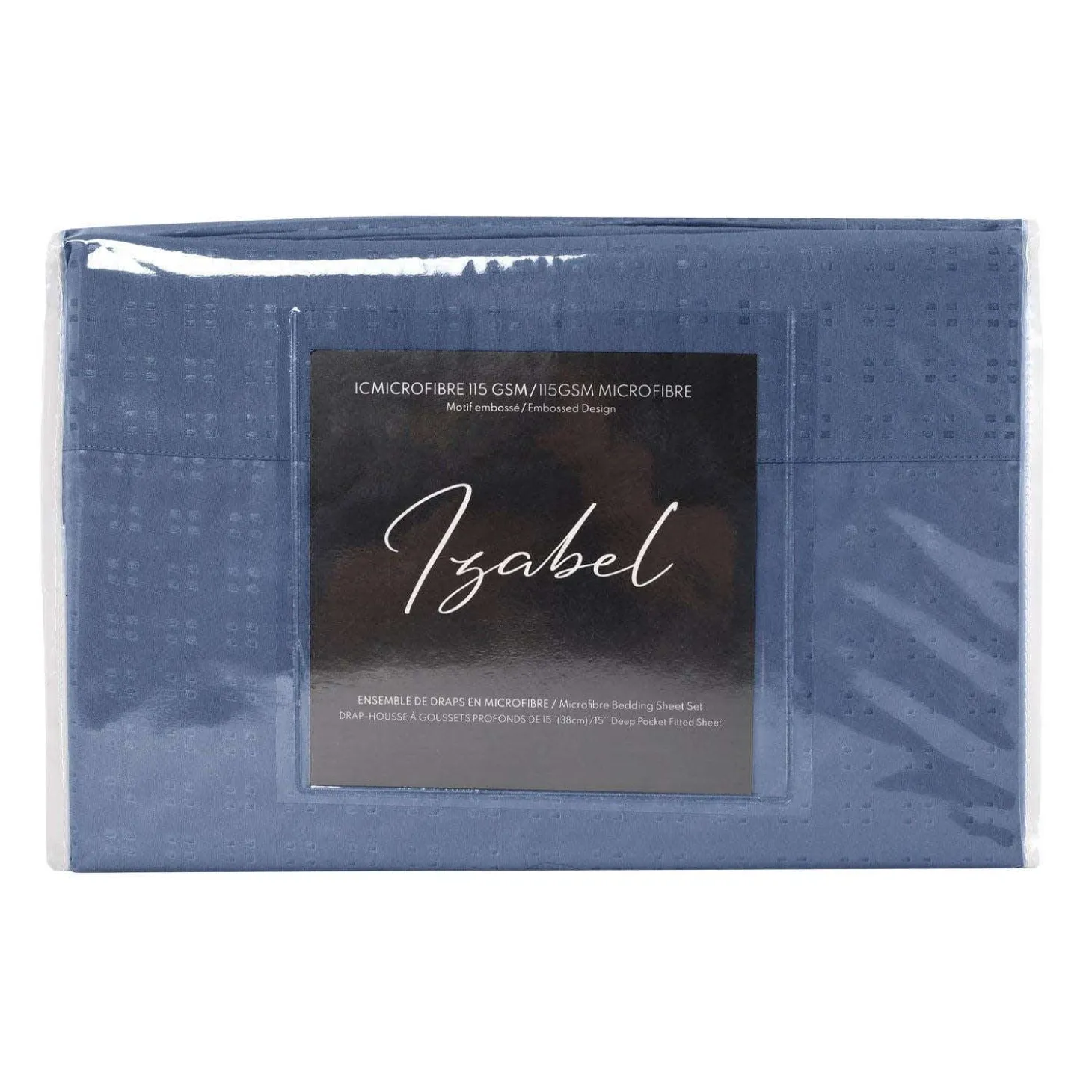 Ensemble de draps king en microfibre - bleu