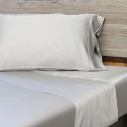 Ensemble de draps simple en bambou - gris ciment