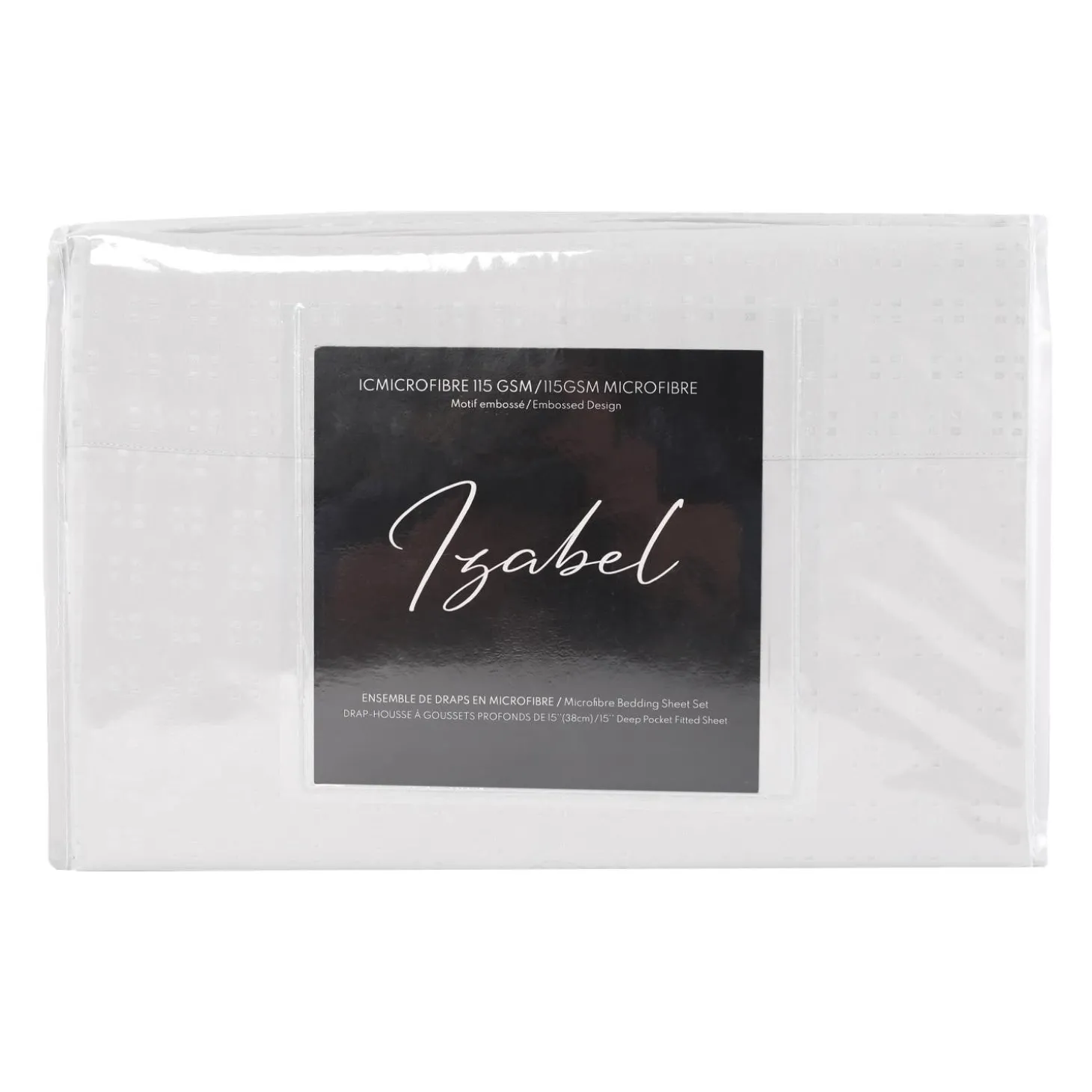 Ensemble de draps simple XL en microfibre - blanc