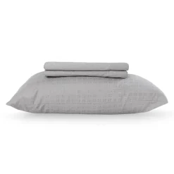 Ensemble de draps simple XL en microfibre - gris ciment