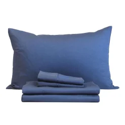 Ensemble de draps simple en bambou - bleu