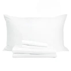 Ensemble de draps simple XL en bambou - blanc