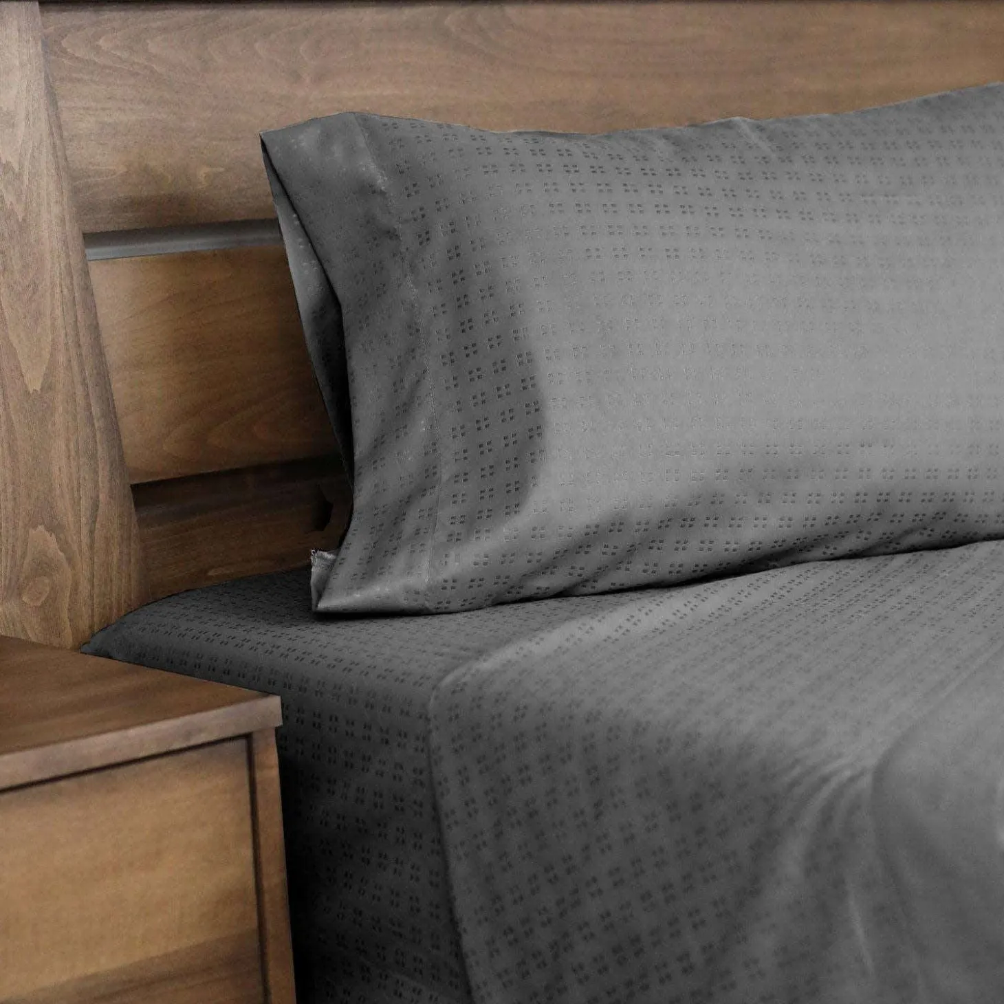 Ensemble de draps simple en microfibre - gris charbon
