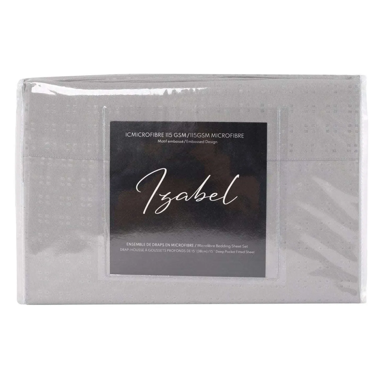 Ensemble de draps simple en microfibre - gris ciment