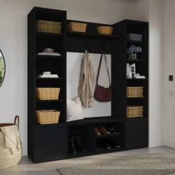 Ensemble de meubles d'entrée 4 mcx - noir