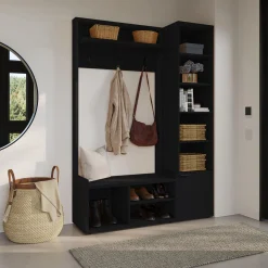 Ensemble de meubles d'entrée 2 mcx - noir