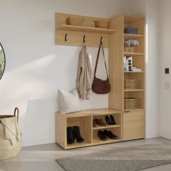 Ensemble de meubles d'entrée 3 mcx - naturel