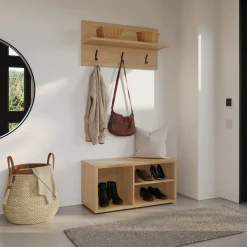 Ensemble de meubles d'entrée 2 mcx - naturel