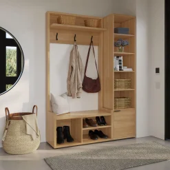 Ensemble de meubles d'entrée 2 mcx - naturel