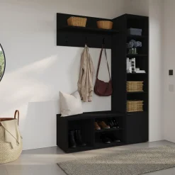 Ensemble de meubles d'entrée 3 mcx - noir