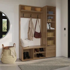Ensemble de meubles d'entrée 2 mcx - brun