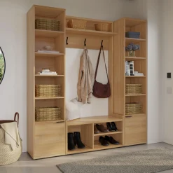 Ensemble de meubles d'entrée 3 mcx - naturel