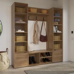 Ensemble de meubles d'entrée 2 mcx - brun