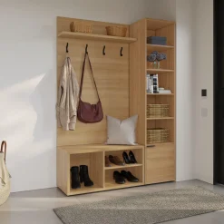 Ensemble de meubles d'entrée 3 mcx - naturel