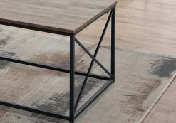 Ensemble de tables - 3 pièces/ taupe foncé, métal noir - Monarch