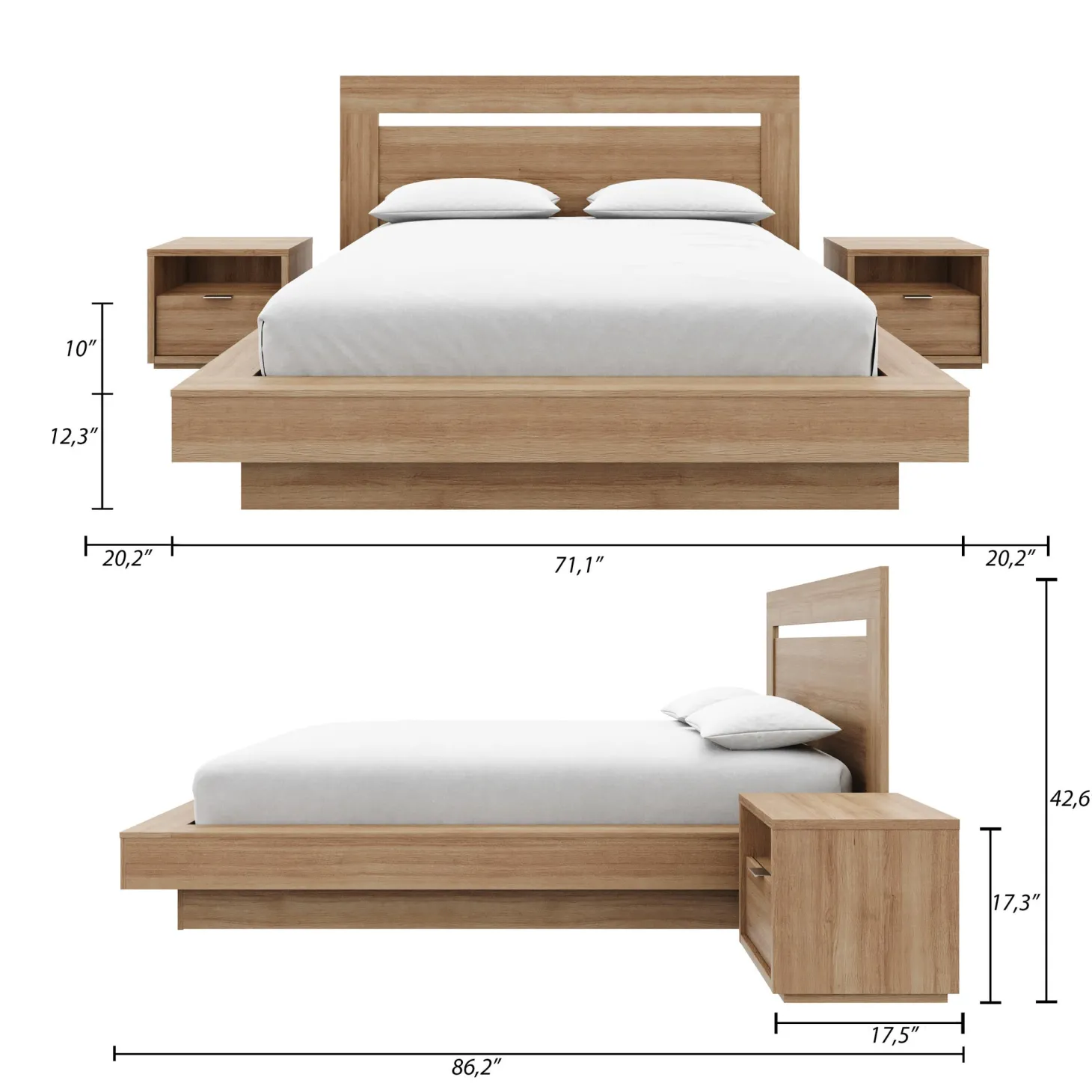 Ensemble grand lit (60") - 4 mcx - Nexera