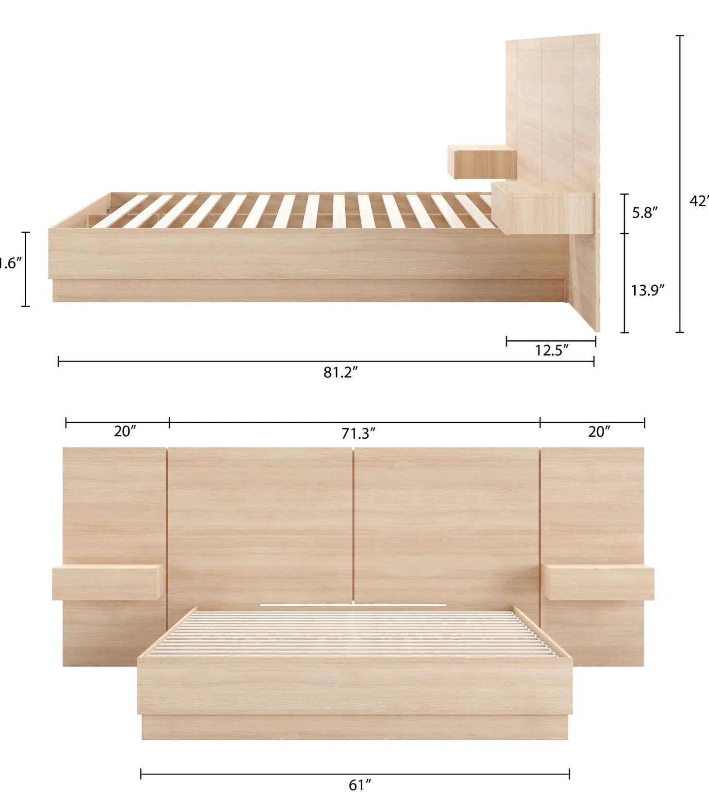 Ensemble grand lit (60") - 4 mcx - Nexera
