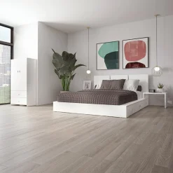 Ensemble grand lit avec 6 tiroirs de rangement (60") - 5 mcx