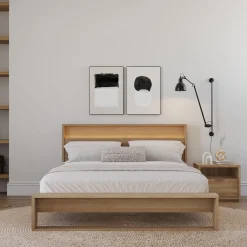 Ensemble grand lit avec éclairage (60") - 3 mcx - Nexera
