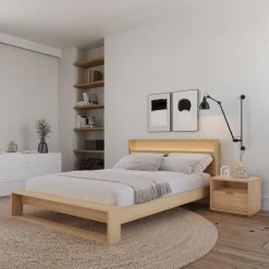 Ensemble grand lit avec éclairage (60") - 3 mcx - Nexera