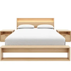 Ensemble grand lit avec éclairage (60") - 4 mcx - Nexera