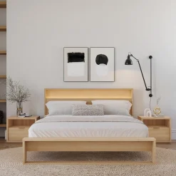Ensemble grand lit avec éclairage (60") - 4 mcx - Nexera