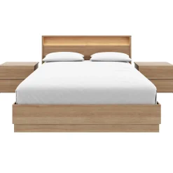 Ensemble grand lit avec éclairage (60") - 4 mcx - Nexera