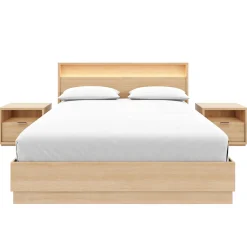 Ensemble grand lit avec éclairage (60") - 4 mcx - Nexera