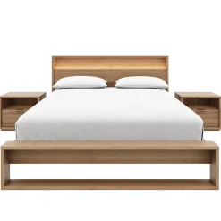 Ensemble grand lit avec éclairage (60") - 4 mcx - Nexera