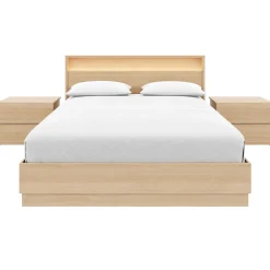 Ensemble grand lit avec éclairage (60") - 4 mcx - Nexera