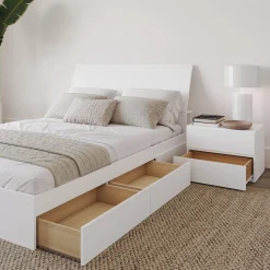 Ensemble grand lit avec rangement (60
