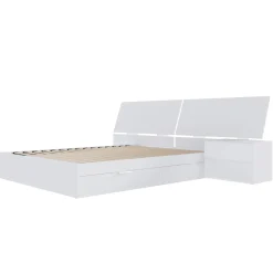 Ensemble grand lit avec rangement 2 tiroirs (60") - 3 mcx - Nexera