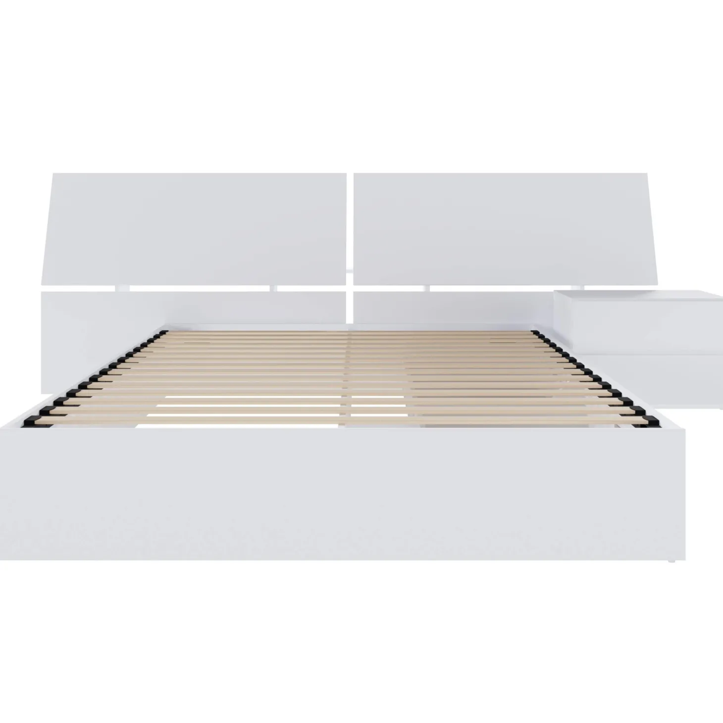 Ensemble grand lit avec rangement 2 tiroirs (60") - 3 mcx - Nexera