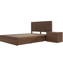 Ensemble grand lit avec rangement (60") - 3 mcx - Nexera