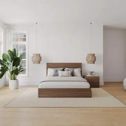 Ensemble grand lit avec rangement (60