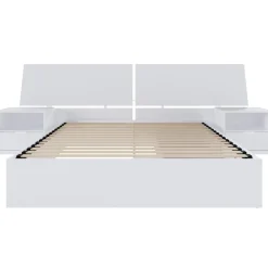 Ensemble grand lit avec rangement 2 tiroirs (60") - 4 mcx - Nexera