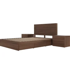 Ensemble grand lit avec rangement (60") - 4 mcx - Nexera