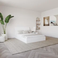 Ensemble grand lit avec rangement (60